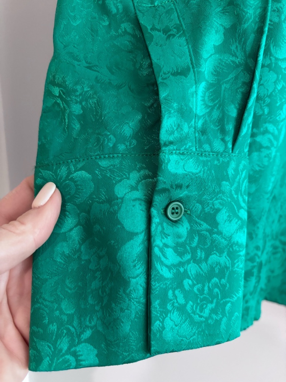 12th Tribe Teal Green Satin Blouse with Matching Bandeau - Picture 6 of 10